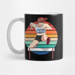 Hurdling Track and Field Female Hurdler Jumping Girl Mug